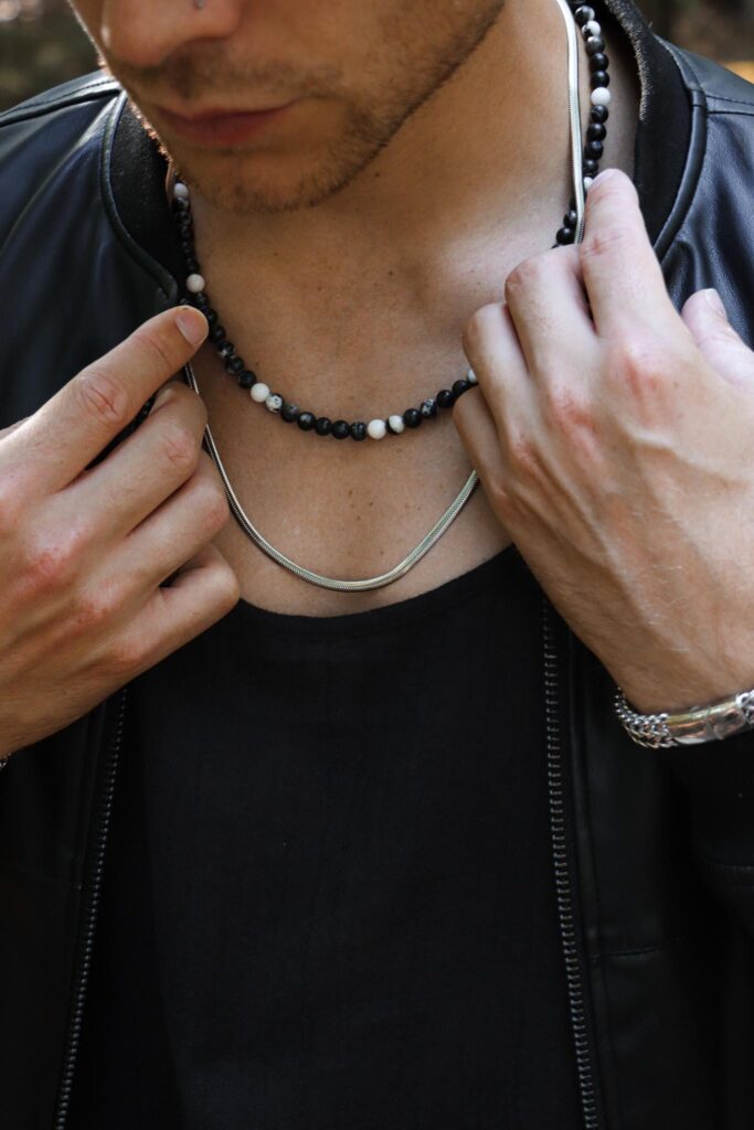 Smooth snake necklace silver 62cm