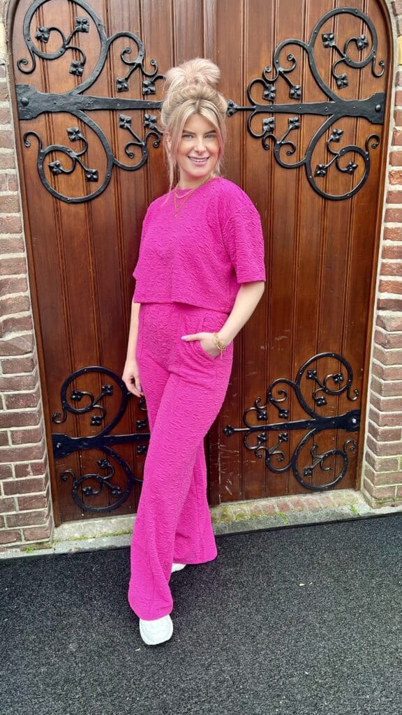 Cropped shirt Clara - fuchsia