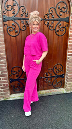 Cropped shirt Clara - fuchsia