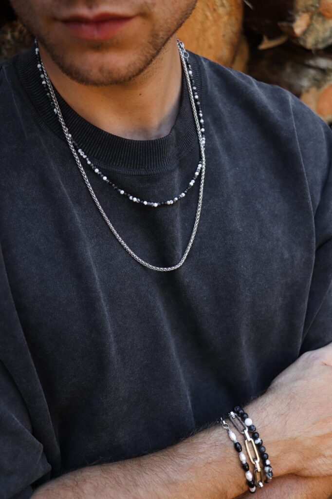 Cobra necklace silver 62cm