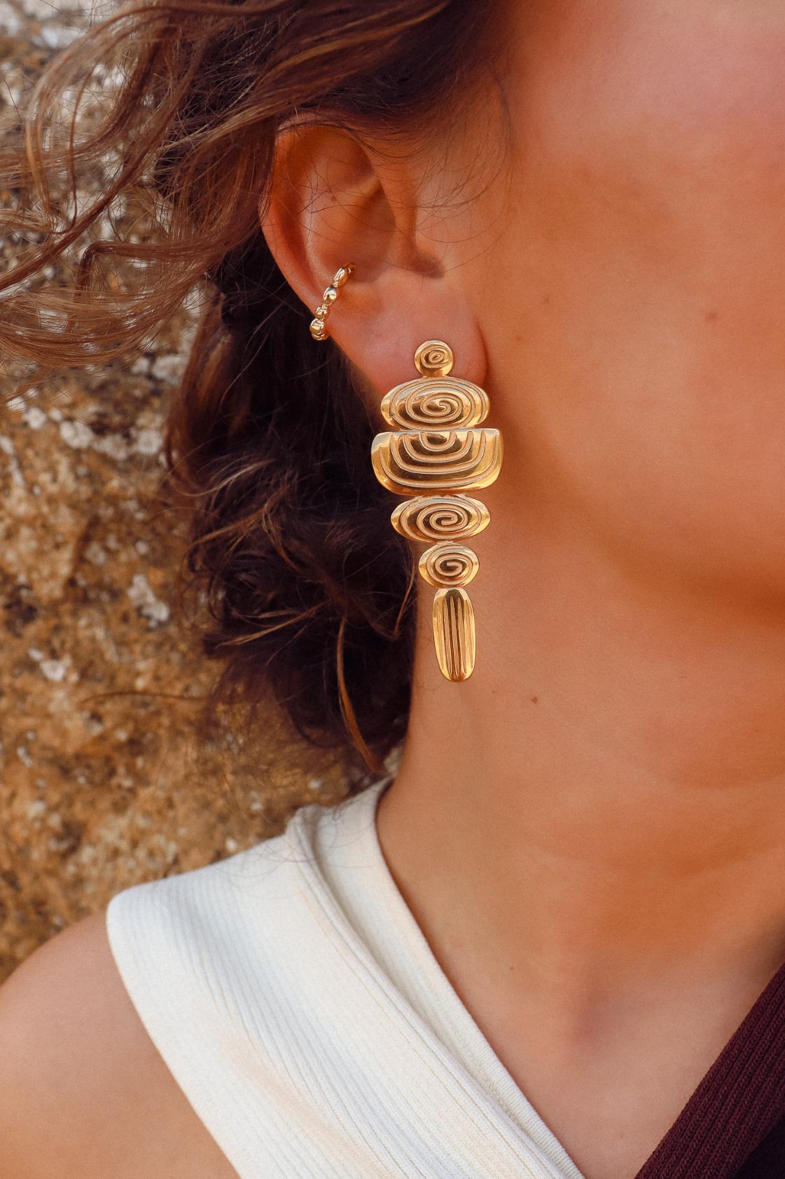 Rounds ear cuff gold