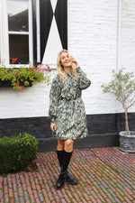 mschjoceline irida dress -  blk sand zebra