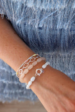Soft rainbow bracelet silver