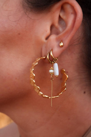 Big twirl hoop gold