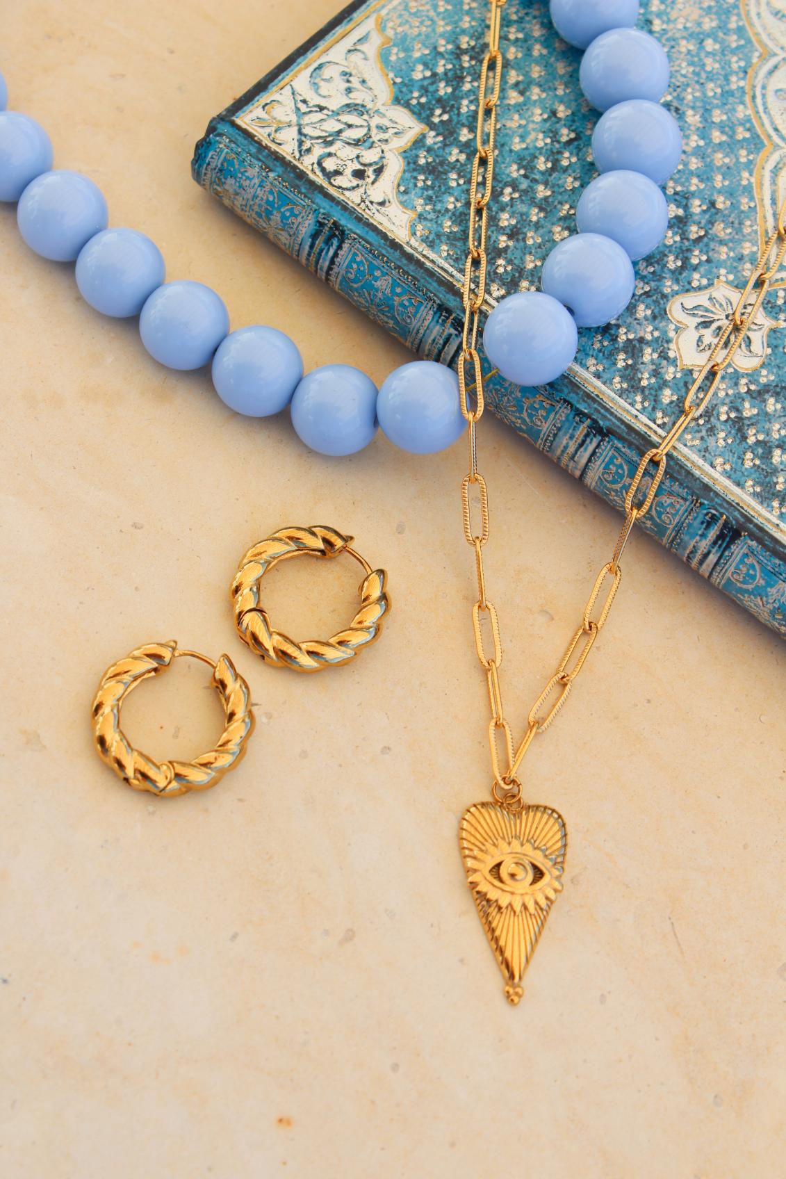 Eye of love charm gold
