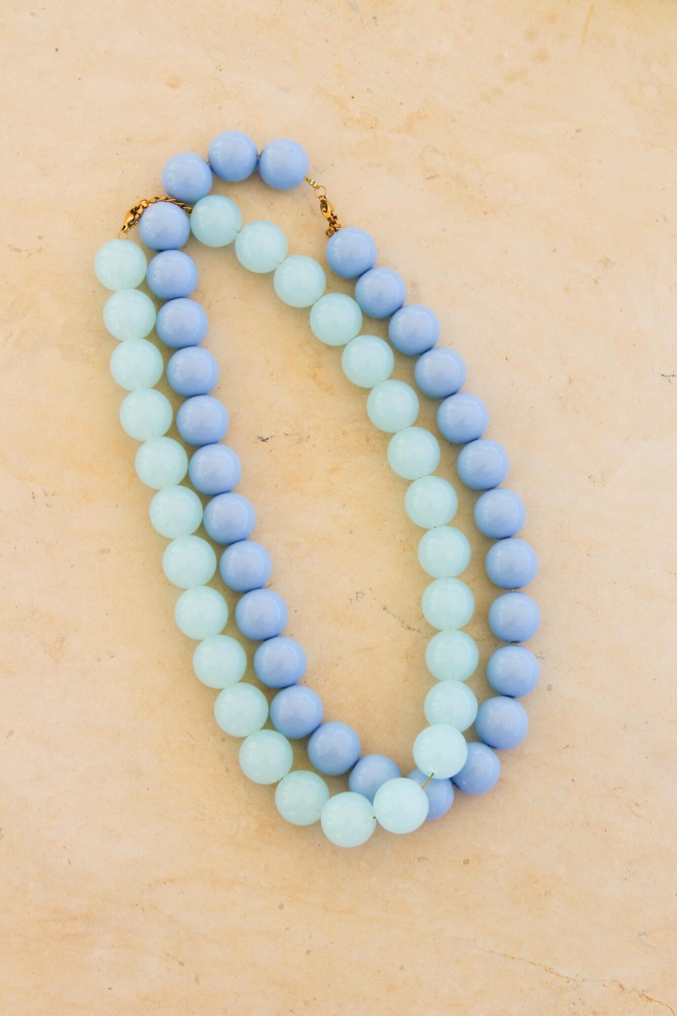 Blue horizon necklace gold