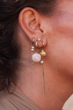 Coral glow hoop gold