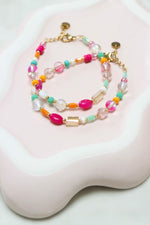 Tropical blossom bracelet gold