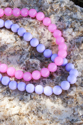 Lavender glow necklace gold