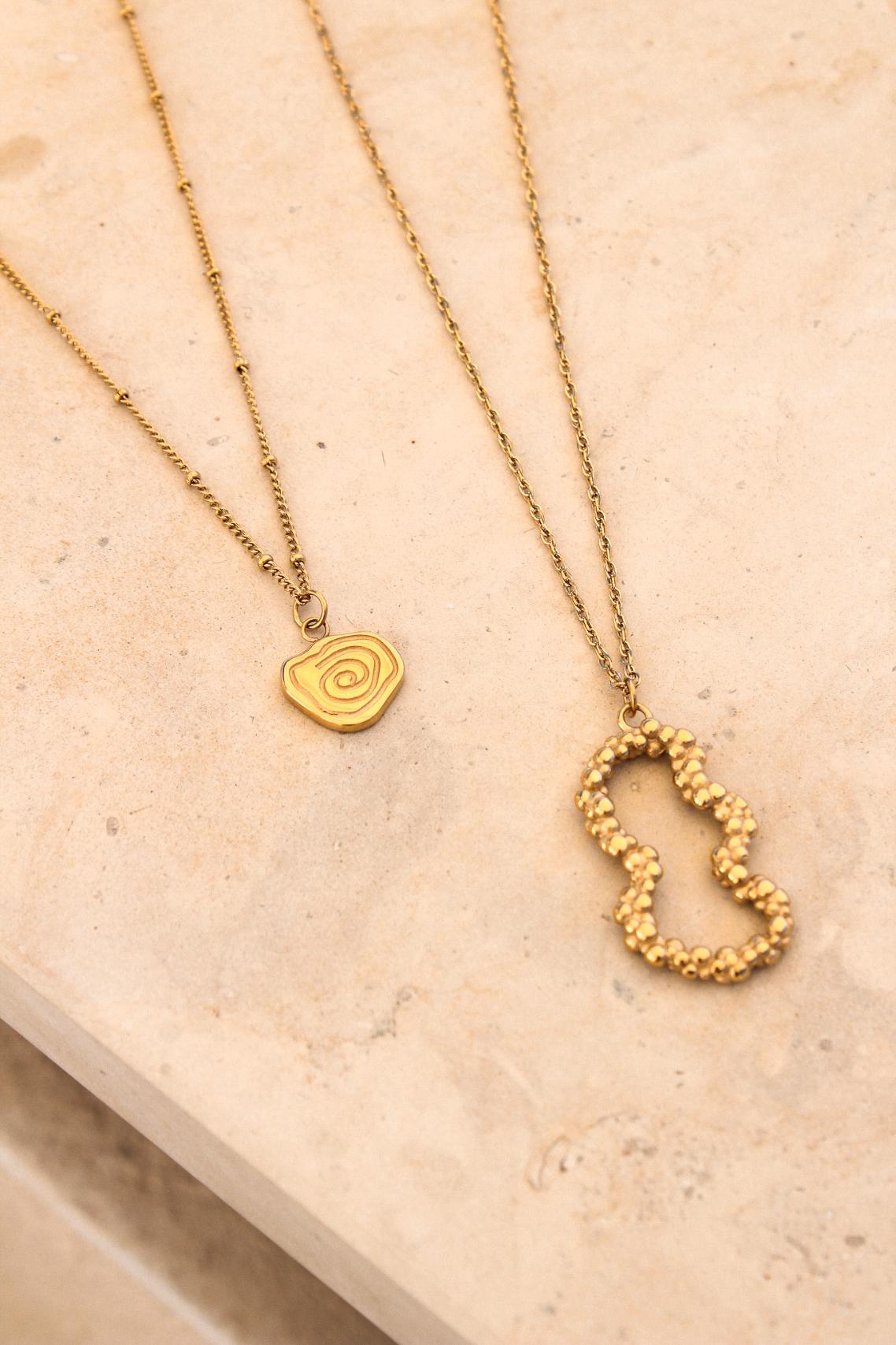 Twirl necklace gold