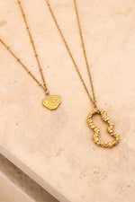 Organic bubble necklace gold