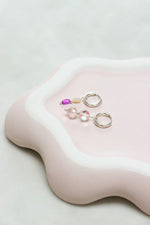 Single ocean glow hoop silver