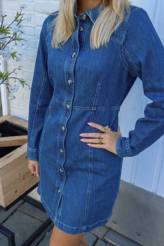 MSCHDielle Emma Dress - Dark Blue Wash