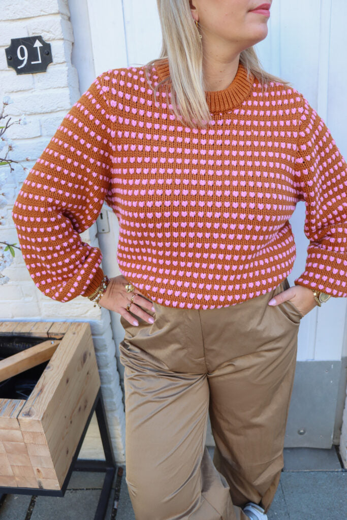 Yasdela knit pullover - meerkat