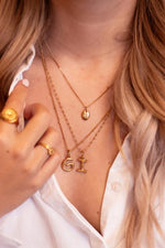 Letter big charm gold