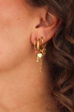 Chain orange round hoop gold