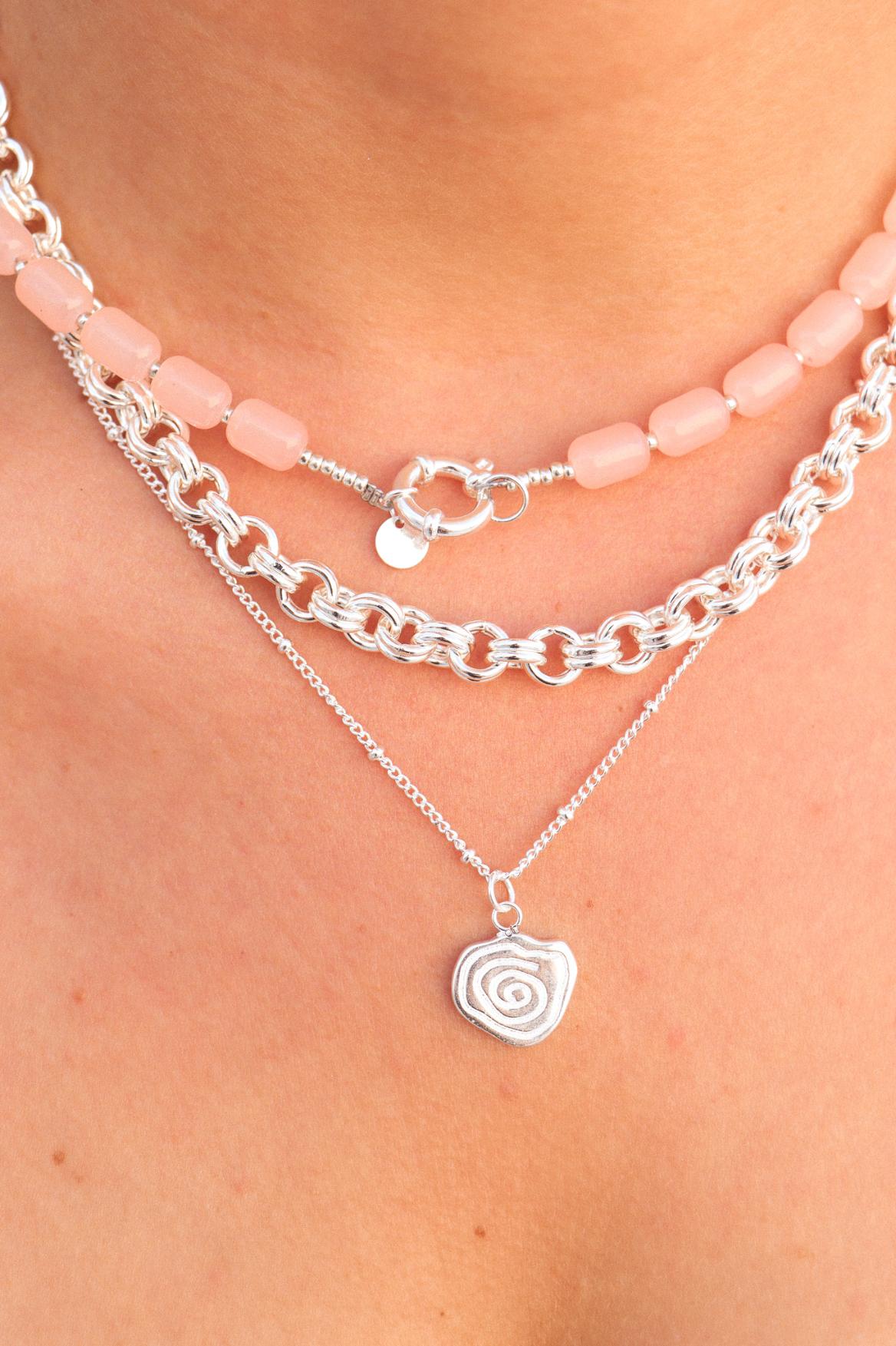 Twirl necklace silver