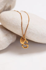 Letter dots charm gold