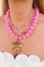 Summer flower necklace gold