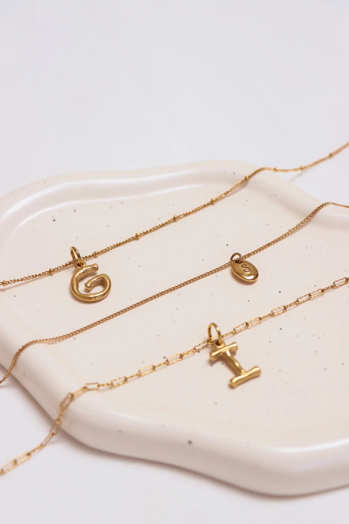 Letter big charm gold