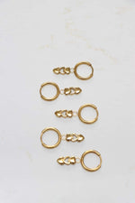 Single open heart hoop gold