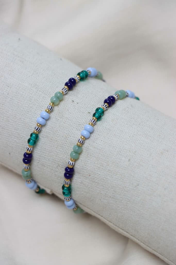 Blue oasis bracelet gold