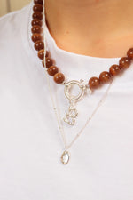 Letter big charm silver