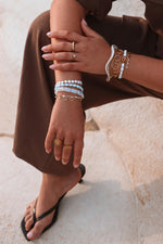 Shades of blue bracelet gold