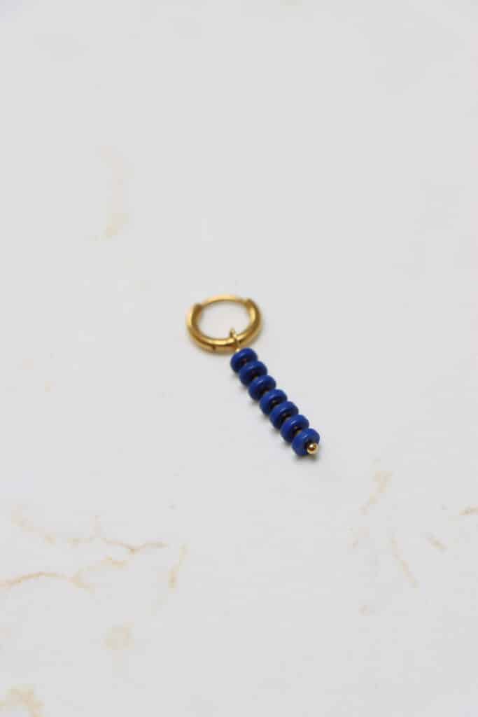 Single royal blue hoop gold