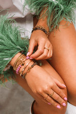 Braided bangle bracelet gold