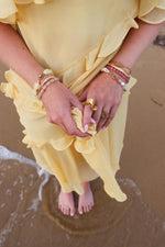 Pink snake bracelet gold