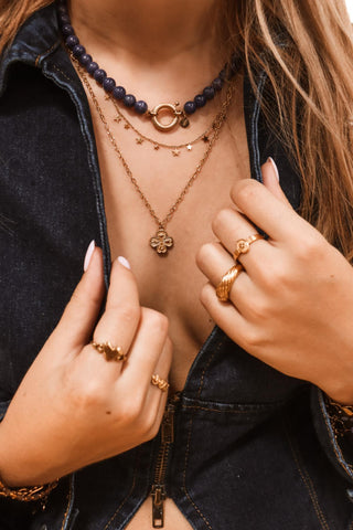 Indigo snake necklace gold