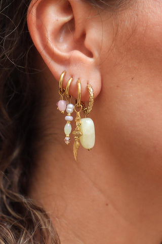 Butter yellow hoop gold