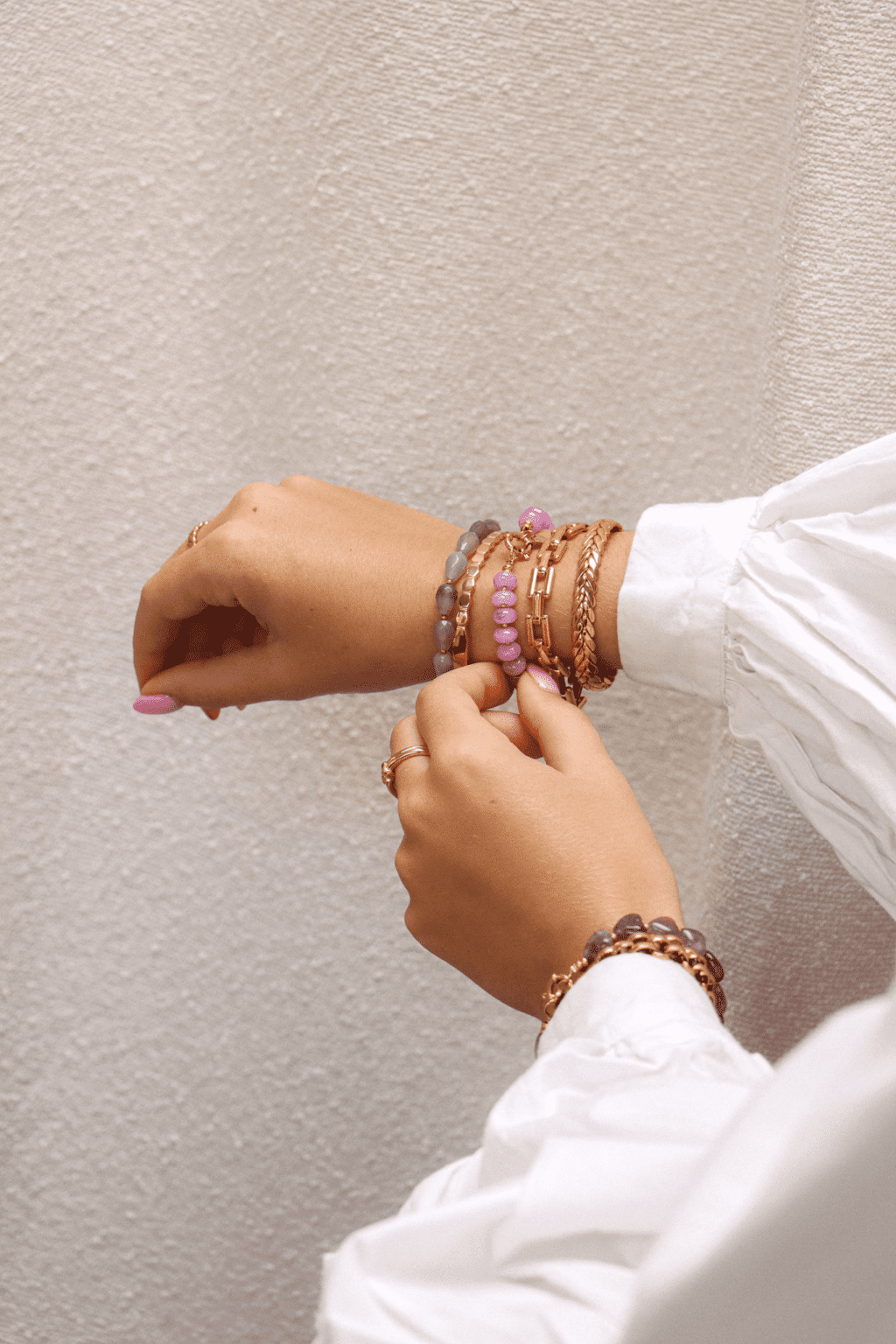 Pearl of the clouds bracelet gold