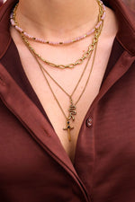 Silly snake necklace gold