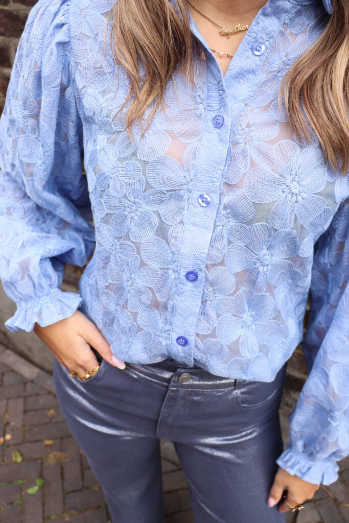 Blouse Birdie - light blue