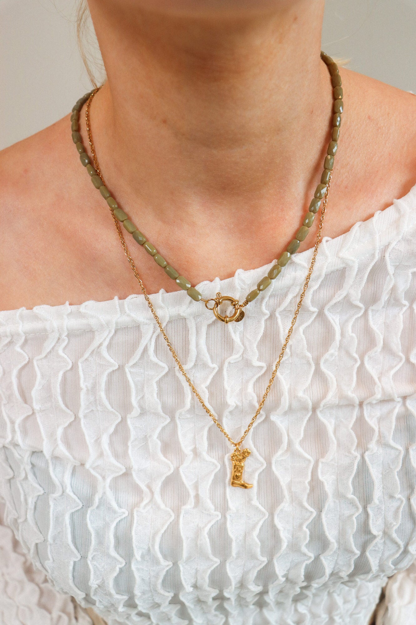 Saloon necklace gold