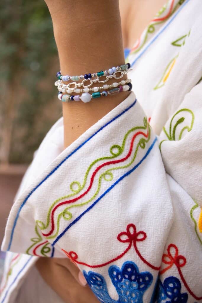 Blue oasis bracelet silver