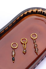 Grey diamonds hoop gold