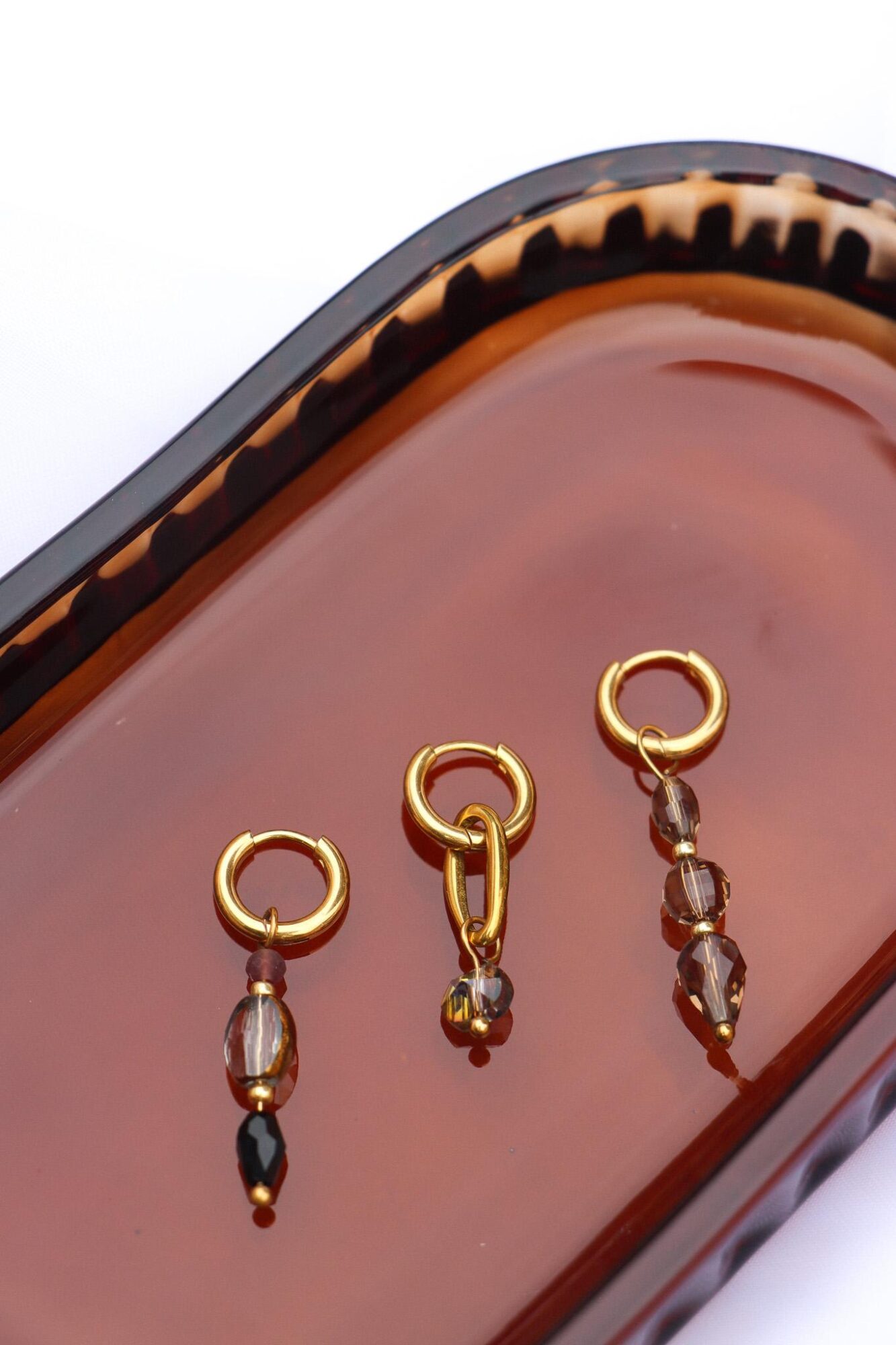 Bright diamond hoop gold
