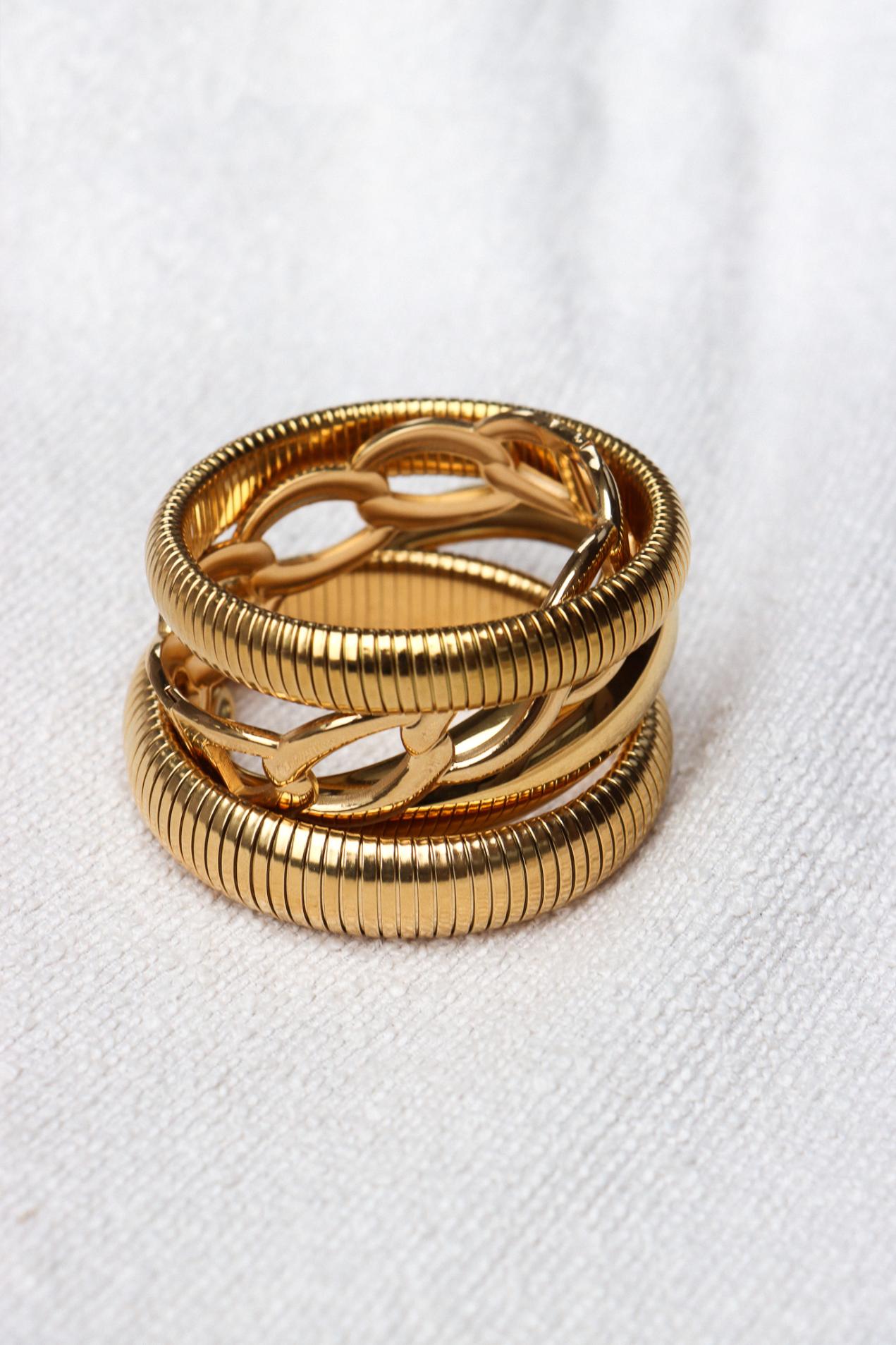 Small celeste bangle gold