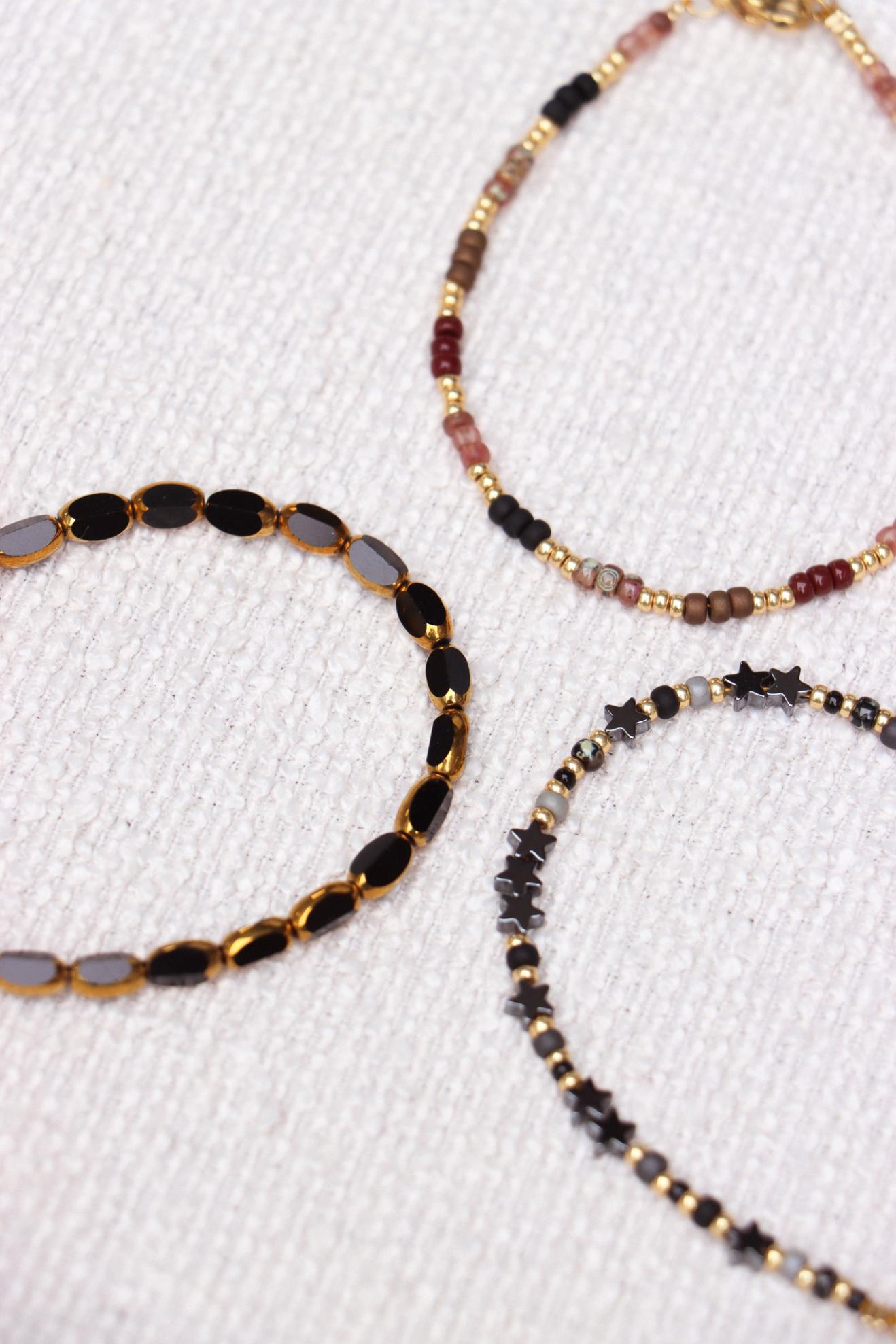 Mocha rainbow bracelet gold