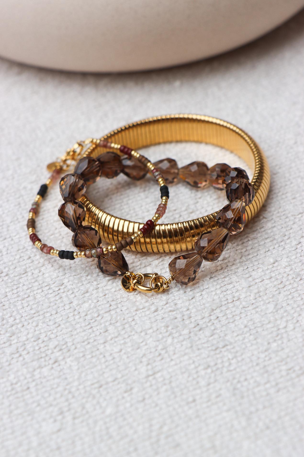 Small celeste bangle gold