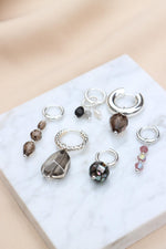 Midnight muse hoop silver