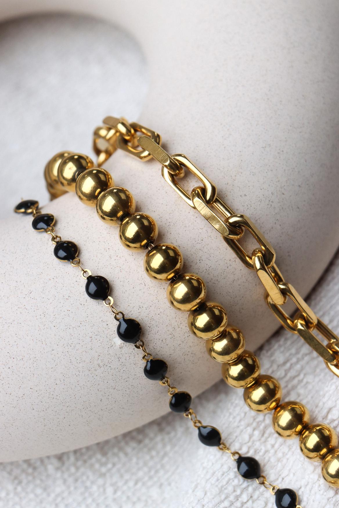 Bold chain bracelet gold