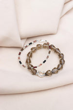Mocha rainbow bracelet silver