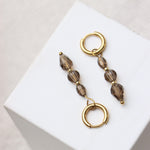 Grey diamonds hoop gold