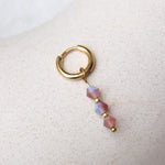 Purple donna hoop gold