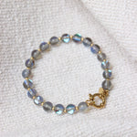 Grey flame bracelet gold