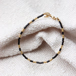 Midnight black bracelet gold